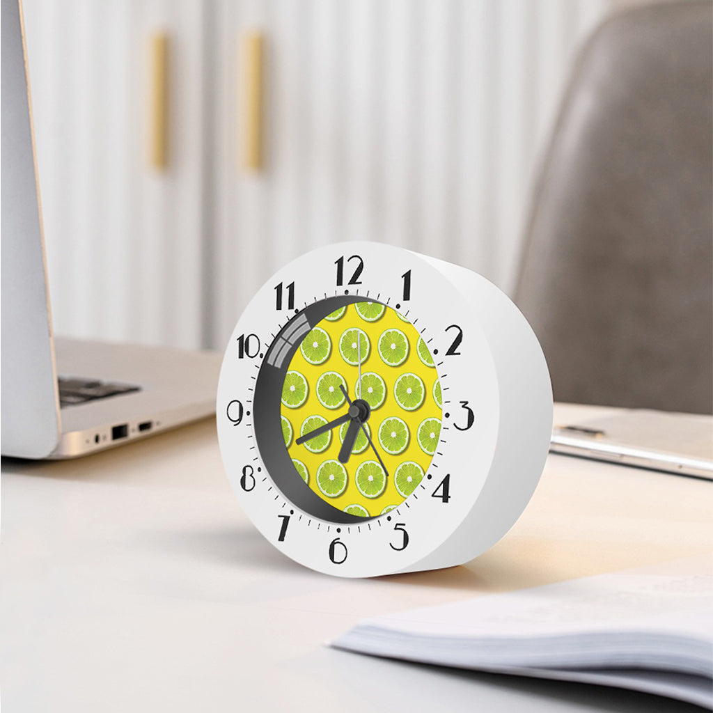 Lime Slices Pattern Print Alarm Clock