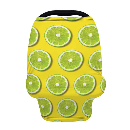 Lime Slices Pattern Print Baby Seat Cover