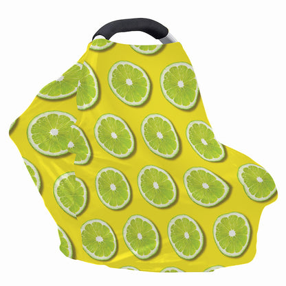 Lime Slices Pattern Print Baby Seat Cover