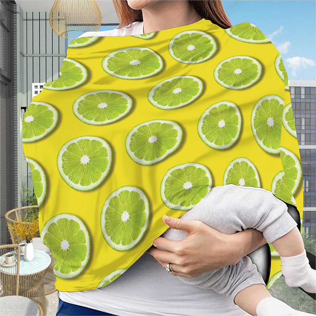 Lime Slices Pattern Print Baby Seat Cover