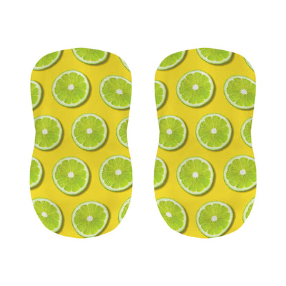 Lime Slices Pattern Print Bar Stool Covers