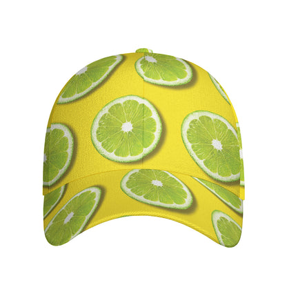 Lime Slices Pattern Print Baseball Cap