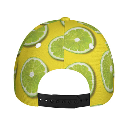 Lime Slices Pattern Print Baseball Cap