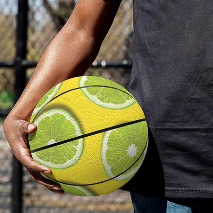 Lime Slices Pattern Print Basketball