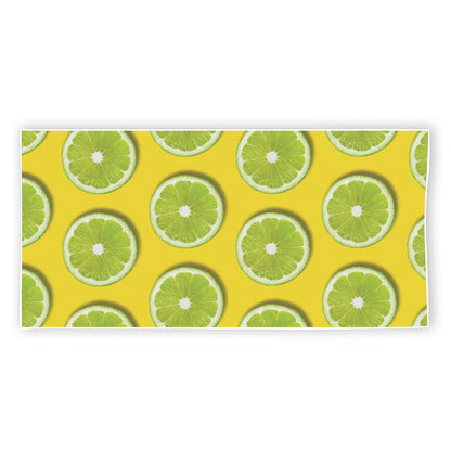 Lime Slices Pattern Print Beach Towel