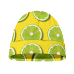 Lime Slices Pattern Print Beanie