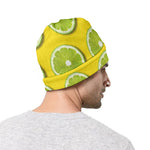 Lime Slices Pattern Print Beanie