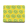 Lime Slices Pattern Print Bifold Wallet