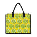Lime Slices Pattern Print Canvas Tote Bag