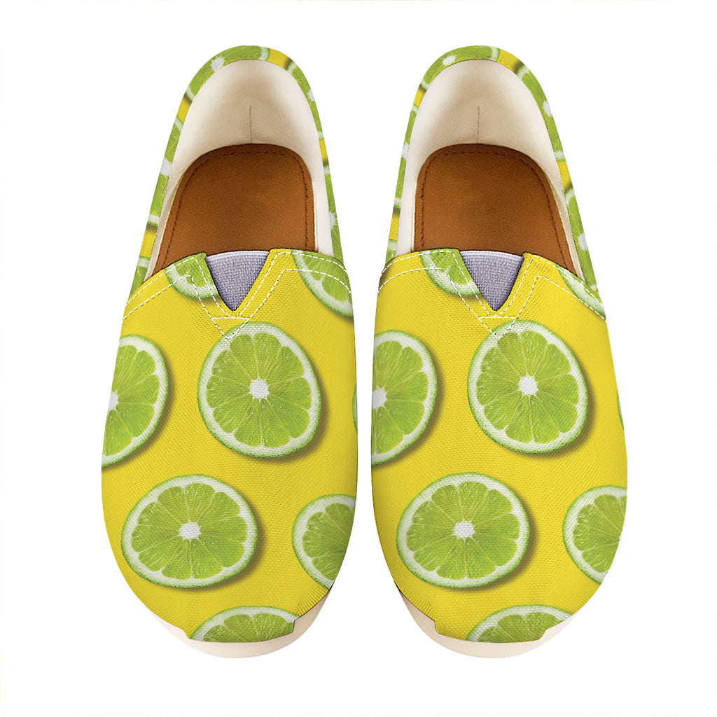Lime Slices Pattern Print Casual Shoes