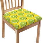 Lime Slices Pattern Print Chair Cushion Cover