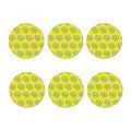 Lime Slices Pattern Print Coaster Set
