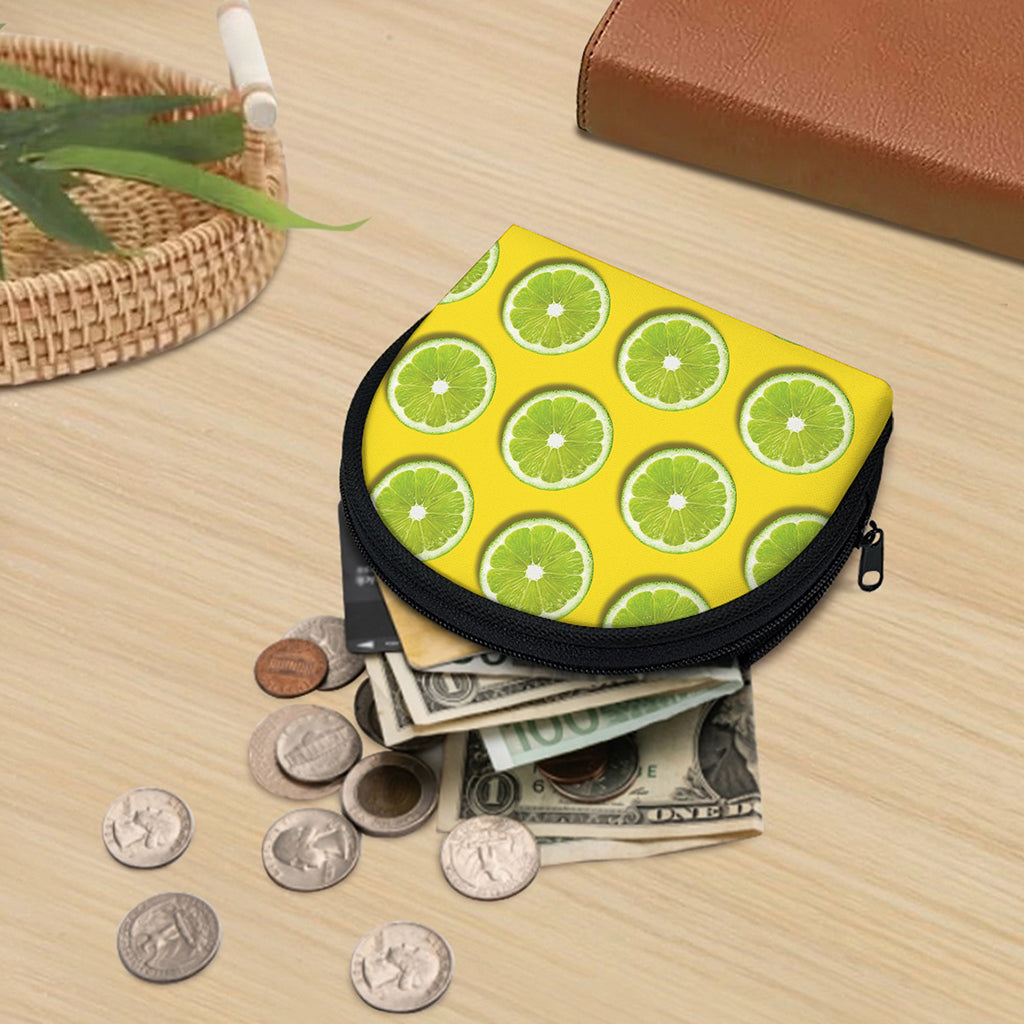 Lime Slices Pattern Print Coin Purse