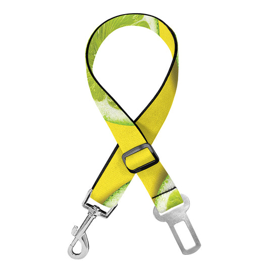 Lime Slices Pattern Print Dog Seat Belt