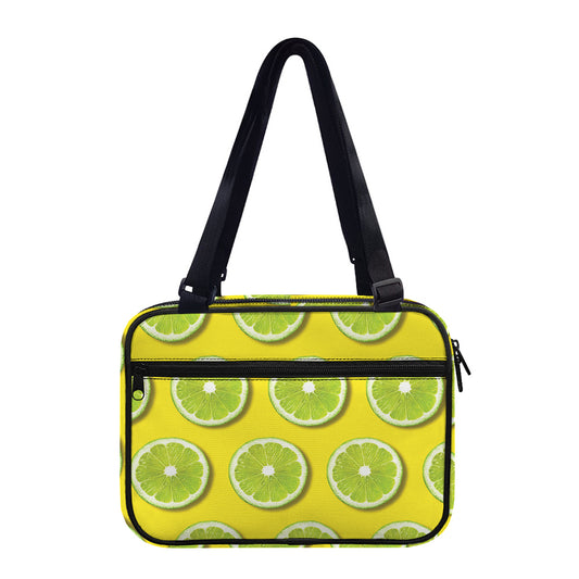 Lime Slices Pattern Print Double Strap Bible Bag