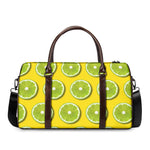 Lime Slices Pattern Print Duffle Bag