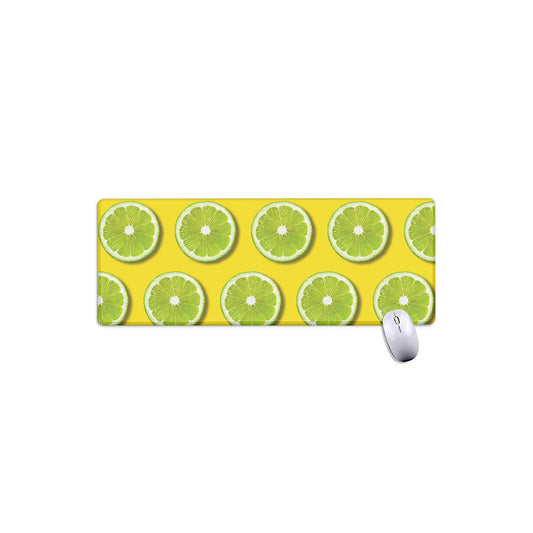 Lime Slices Pattern Print Extended Mouse Pad