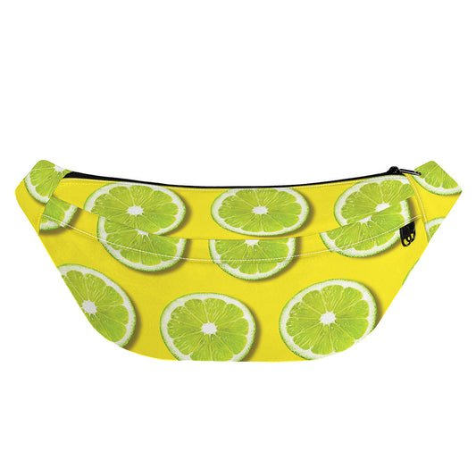 Lime Slices Pattern Print Fanny Pack