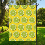 Lime Slices Pattern Print Garden Flag