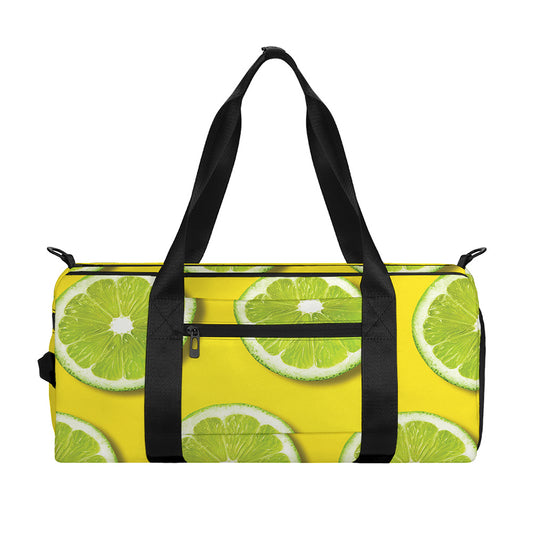 Lime Slices Pattern Print Gym Bag