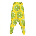 Lime Slices Pattern Print Hammer Pants