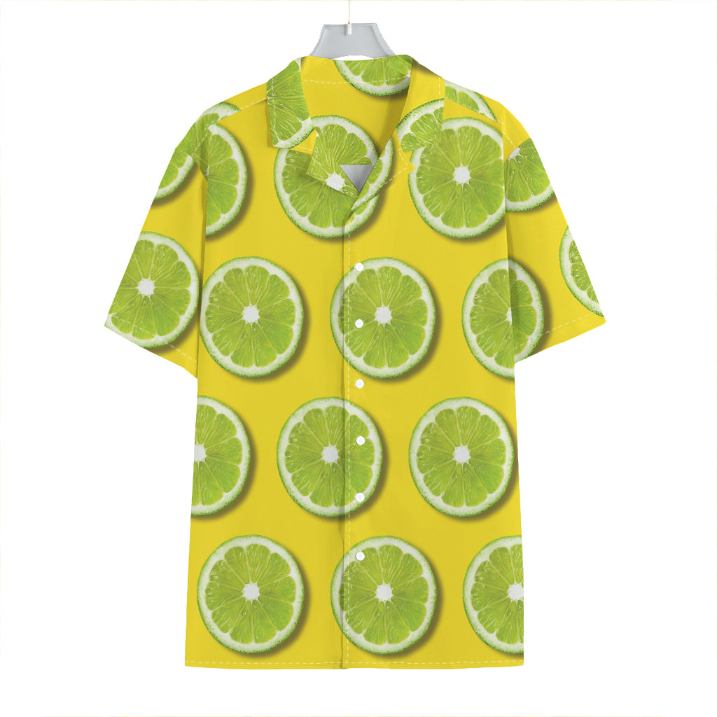 Lime Slices Pattern Print Hawaiian Shirt