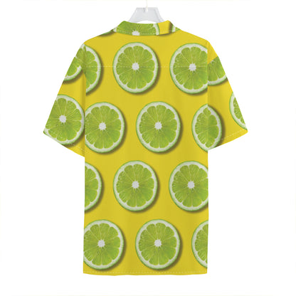 Lime Slices Pattern Print Hawaiian Shirt