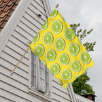 Lime Slices Pattern Print House Flag