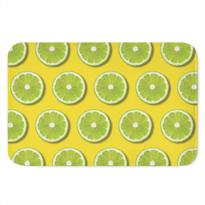 Lime Slices Pattern Print Indoor Door Mat