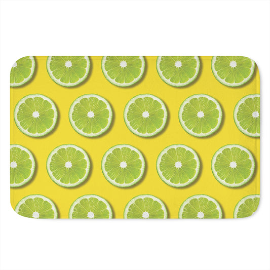 Lime Slices Pattern Print Indoor Door Mat
