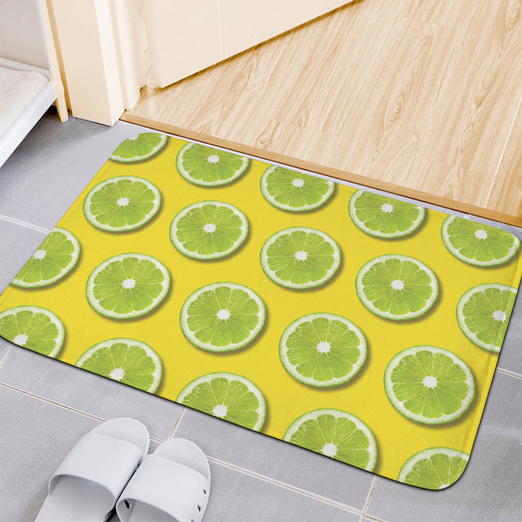 Lime Slices Pattern Print Indoor Door Mat