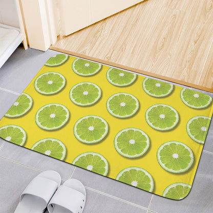 Lime Slices Pattern Print Indoor Door Mat