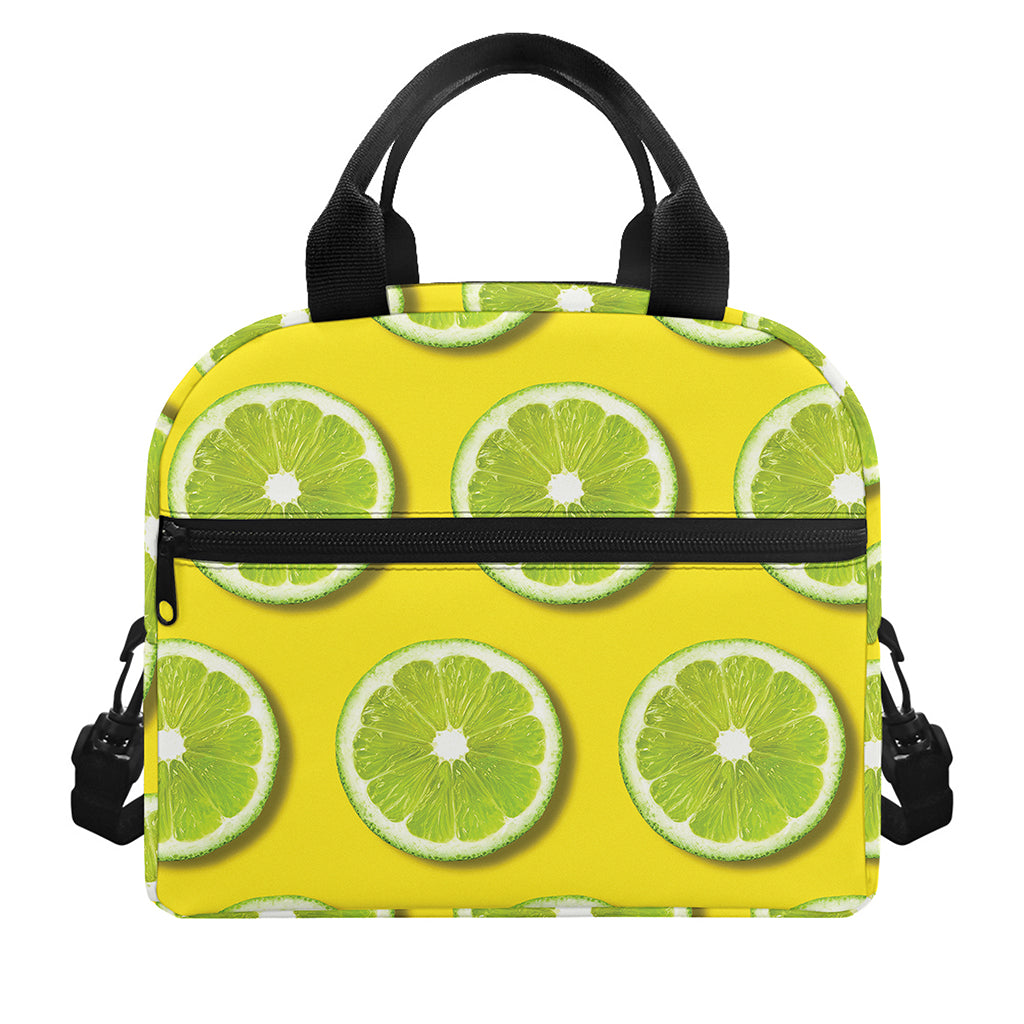 Lime Slices Pattern Print Insulated Lunch Bag