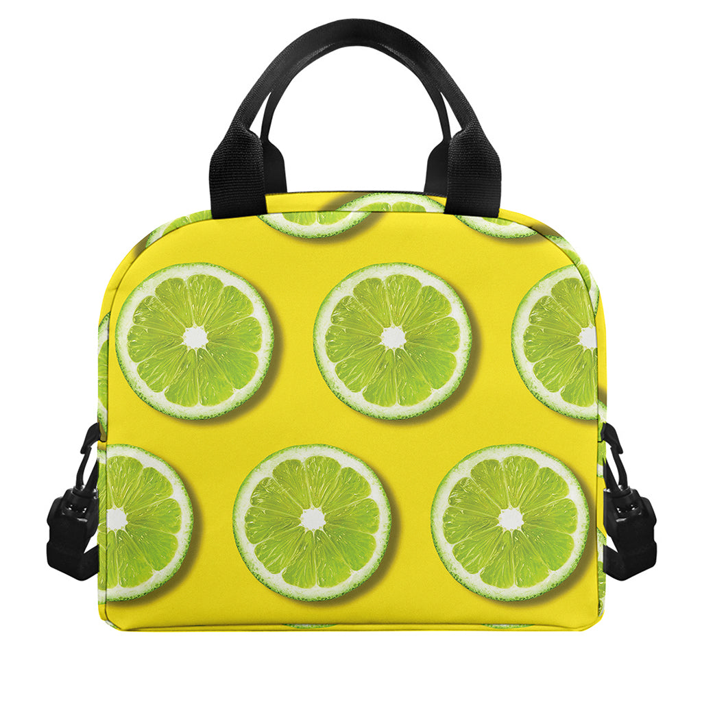 Lime Slices Pattern Print Insulated Lunch Bag
