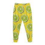 Lime Slices Pattern Print Jogger Pants