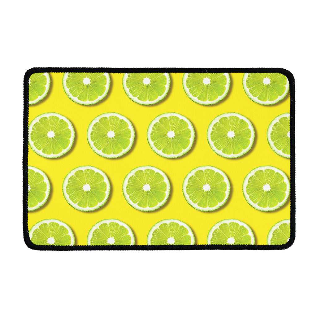 Lime Slices Pattern Print Kitchen Mat