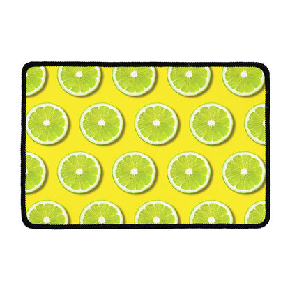 Lime Slices Pattern Print Kitchen Mat