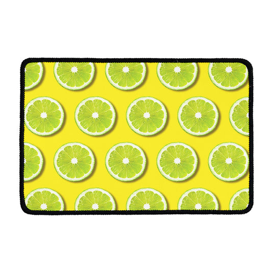 Lime Slices Pattern Print Kitchen Mat
