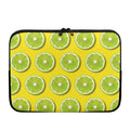 Lime Slices Pattern Print Laptop Sleeve