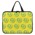 Lime Slices Pattern Print Laptop Sleeve With Handle