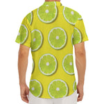 Lime Slices Pattern Print Men's Deep V-Neck Shirt