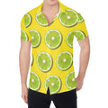 Lime Slices Pattern Print Men's Shirt