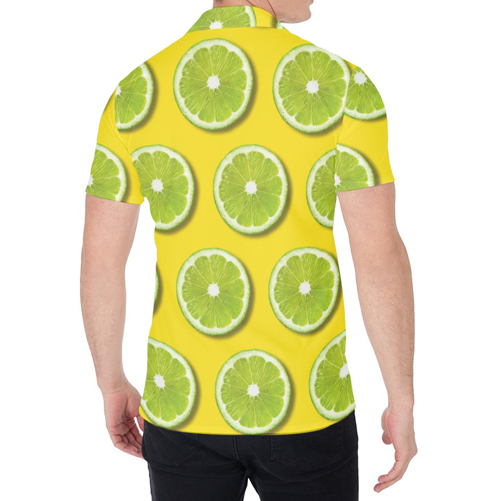 Lime Slices Pattern Print Men's Shirt