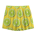 Lime Slices Pattern Print Mesh Shorts