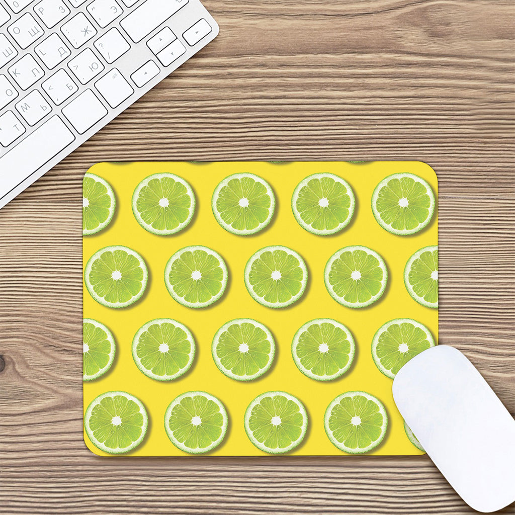Lime Slices Pattern Print Mouse Pad