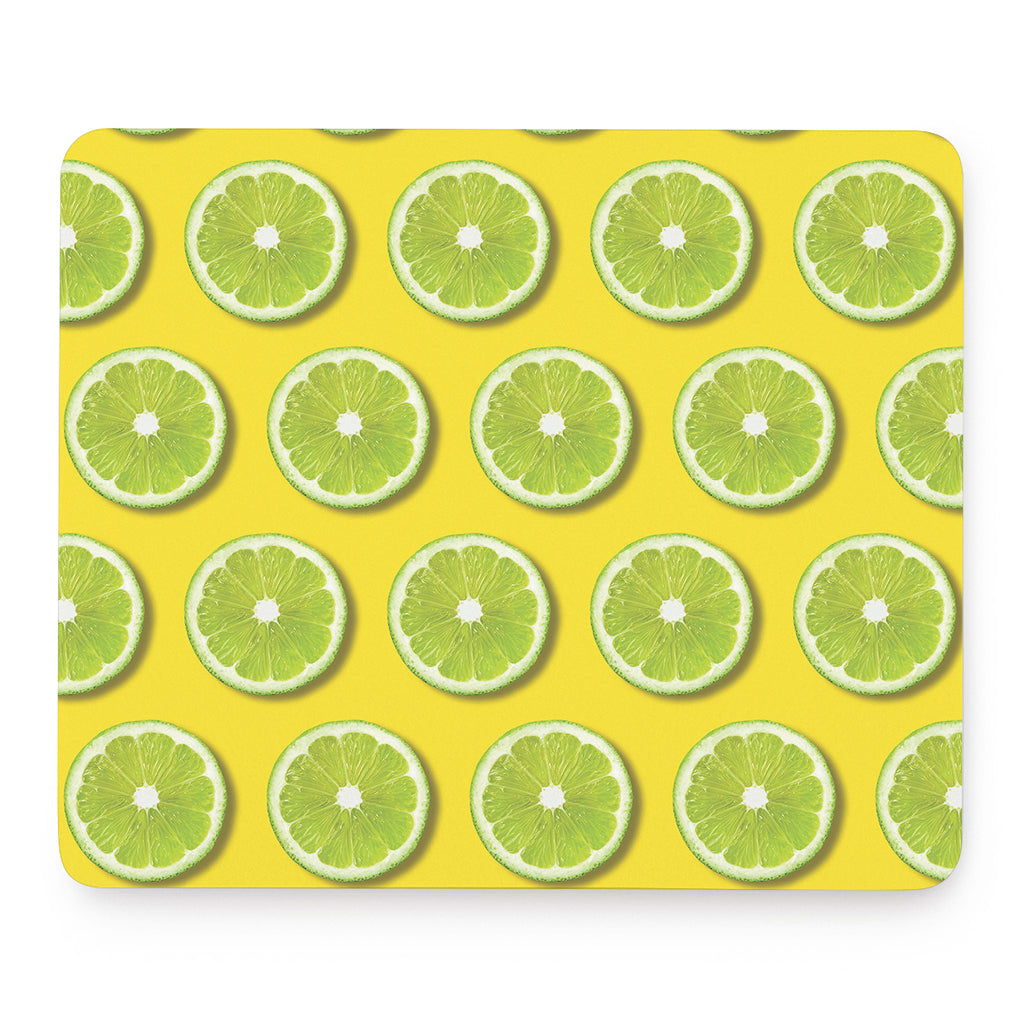 Lime Slices Pattern Print Mouse Pad