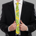 Lime Slices Pattern Print Necktie