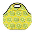 Lime Slices Pattern Print Neoprene Lunch Bag