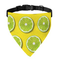 Lime Slices Pattern Print Over The Collar Dog Bandana