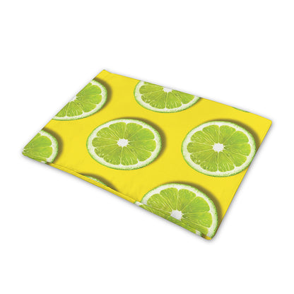 Lime Slices Pattern Print Pet Cooling Mat Cover